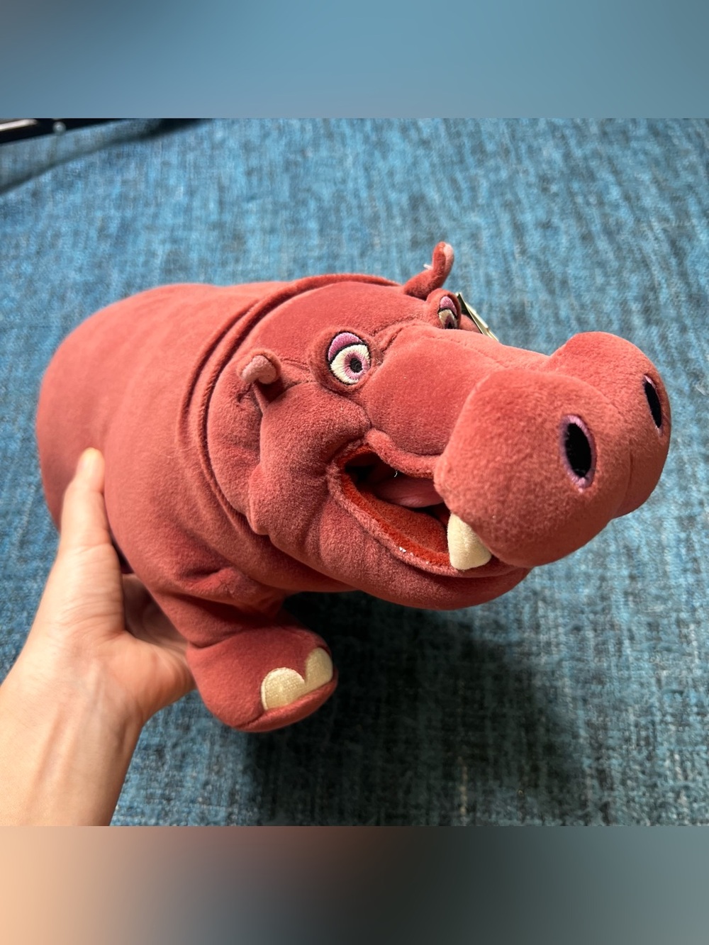 Vintage 1999 Disney Tarzan Hippo Plush Mouseketoys 15" Long NWT RARE Deadstock